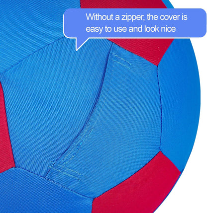 Herding Ball for Dogs & Horses - 20" Ball with Hand Pump - Blue & Red