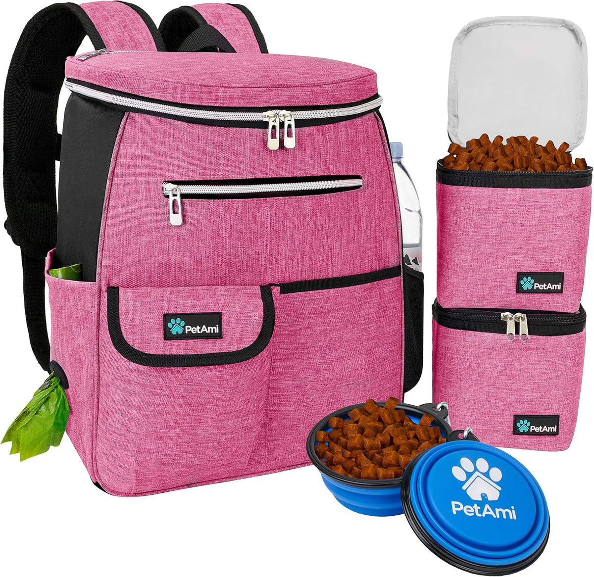 PetAmi Dog Travel Bag Backpack, Airline Approved Dog Bags for Traveling, Puppy Diaper Bag Supplies
