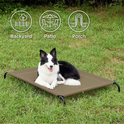 Bedsure Outdoor Elevated Dog Bed Large Sized Dog, Portable Indoor & Outdoor Cooling Raised Cot Pet