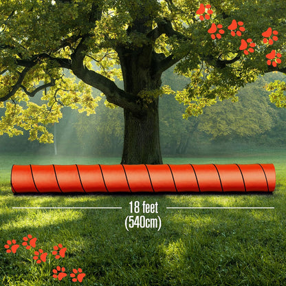 Houseables Dog Agility Tunnel, Dog Tunnel, Agility Equipment, Puppy Obstacle Course, Crawling, Pet