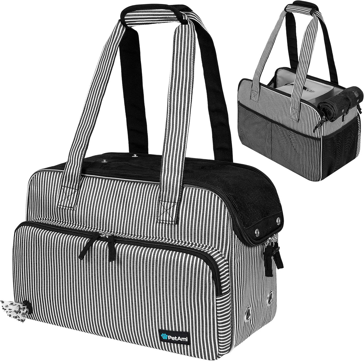 PetAmi Small Dog Purse Carrier, Soft-Sided Pet Carrier Bag with Pockets, Portable Puppy Cat Travel