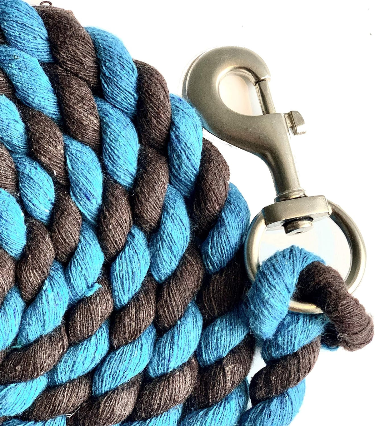Majestic Ally Pack of 2 Solid Cotton Lead Rope for Horses & Livestock – 10 Foot Long and 5/8 inch