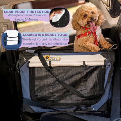 Extra Large Dog Cat Puppy Carrier 24"x16"x16" Foldable Soft Sided Travel Crate Portable Pet Kennel