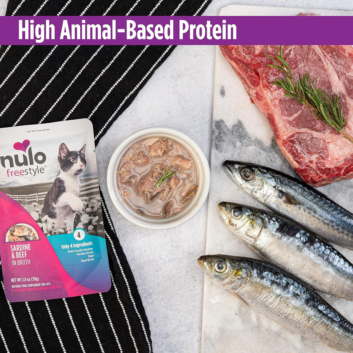 Nulo Freestyle Cat & Kitten Wet Cat Food Pouch, Premium All Natural Grain-Free Soft Cat Food Topper