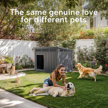 VIXZEN Dog House Indoor Outdoor,Waterproof Dog House for Small to Medium Dogs,Doghouse with Air