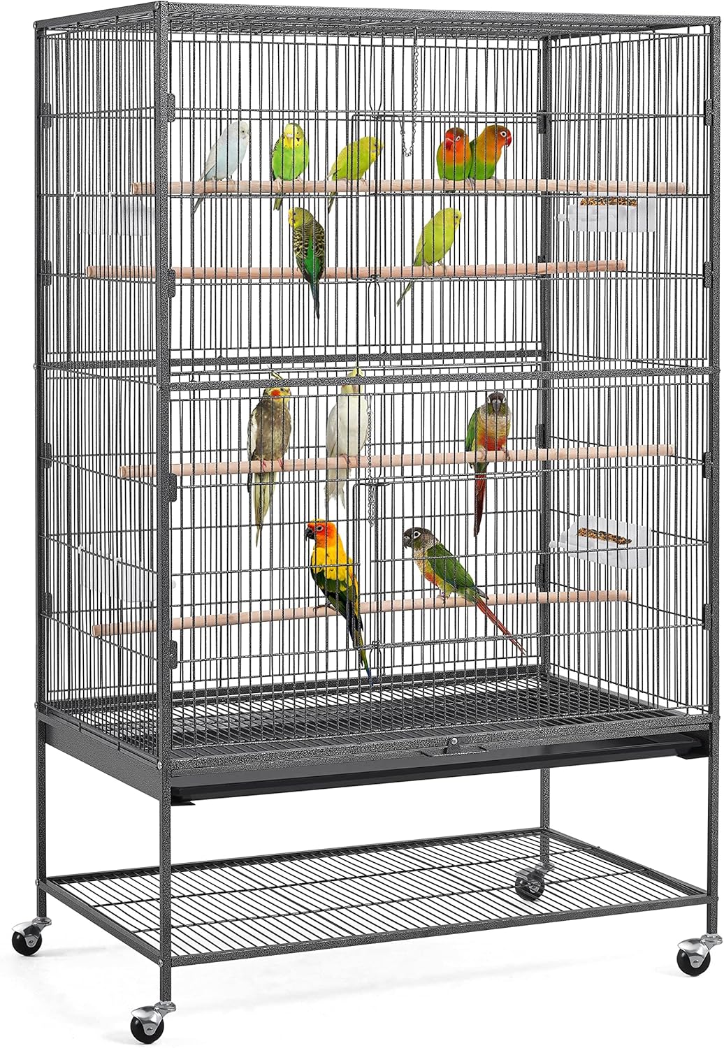 Yaheetech 60.5inch Extra Large Bird Cage Metal Parrot Cage Flight Cage for Cockatiels African Grey