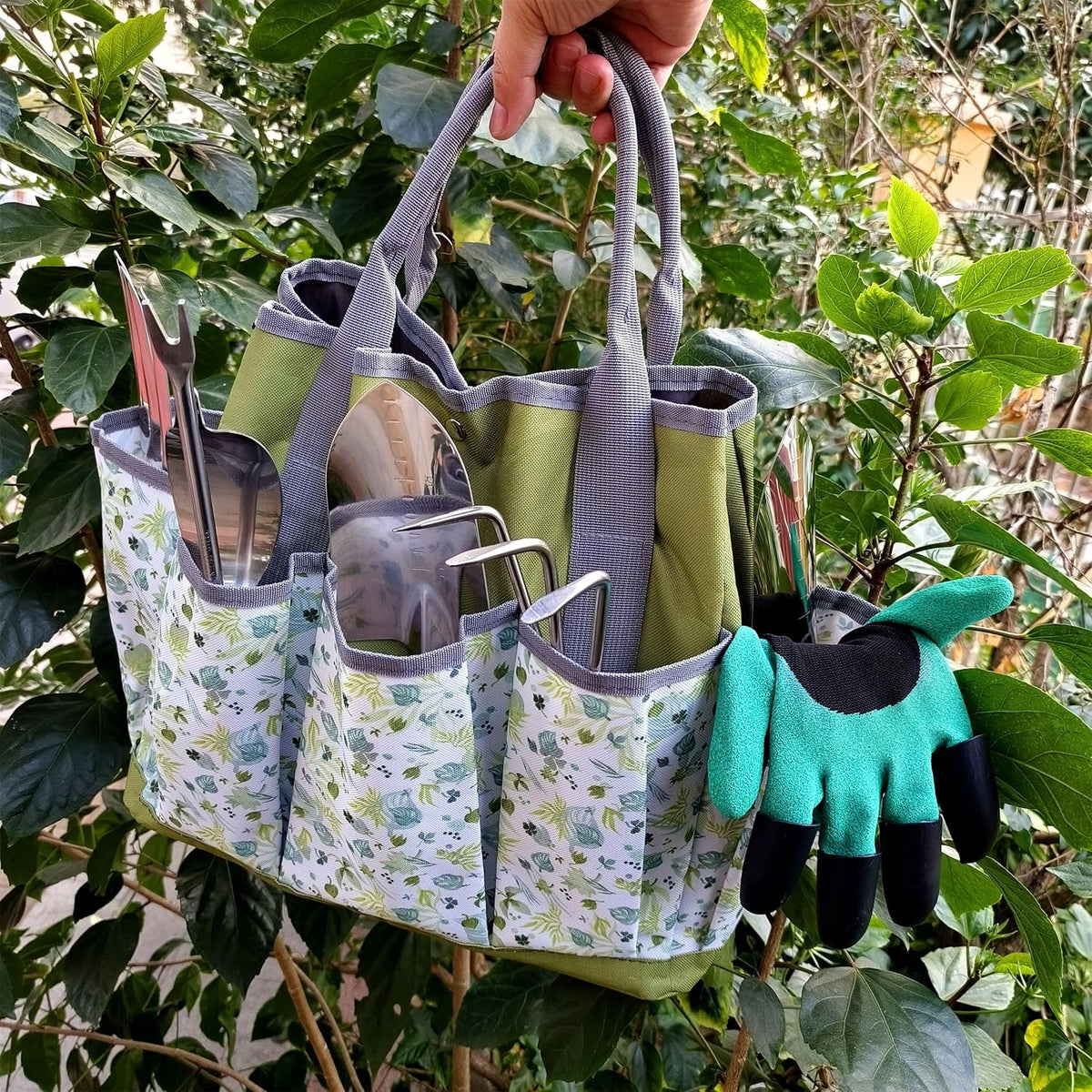 41-Piece Premium Gardening Tool Set, Stainless Steel Heavy Duty Gardening Tool Kit, with Non-Slip