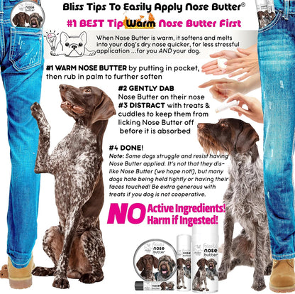 The Blissful Dog German Shorthaired Pointer Nose Butter, Versatile Dog Nose Balm for Dry Nose
