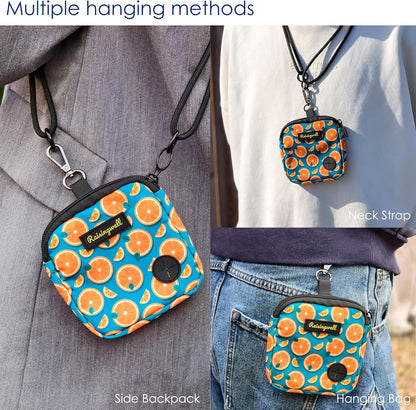 Dog Treat Pouch for Pet Walking and Training with Clicker Poop Bags Small Fanny Zipper Pack Holder