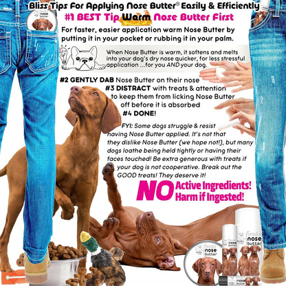 The Blissful Dog Vizsla Nose Butter for Dry, Cracked Skin, Lick-Safe Dog Nose Balm with