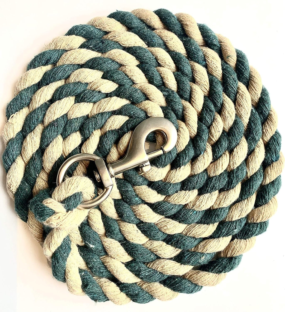 Majestic Ally Pack of 2 Solid Cotton Lead Rope for Horses & Livestock – 10 Foot Long and 5/8 inch