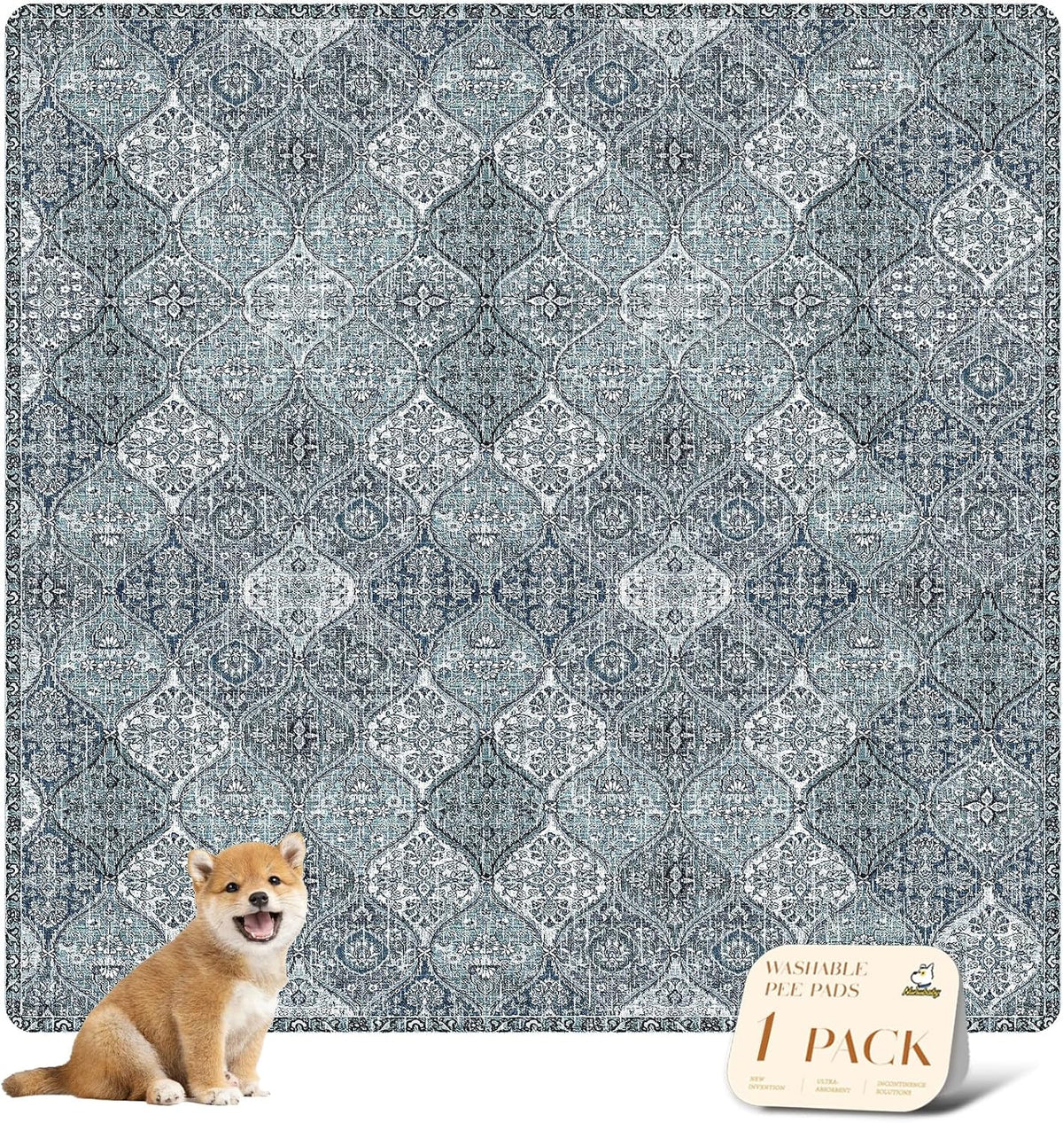 nunubaby Washable Pee Pads for Dogs, Stylish, Non-Slip and Leak-Proof Pee Pads. Reusable Potty Pads